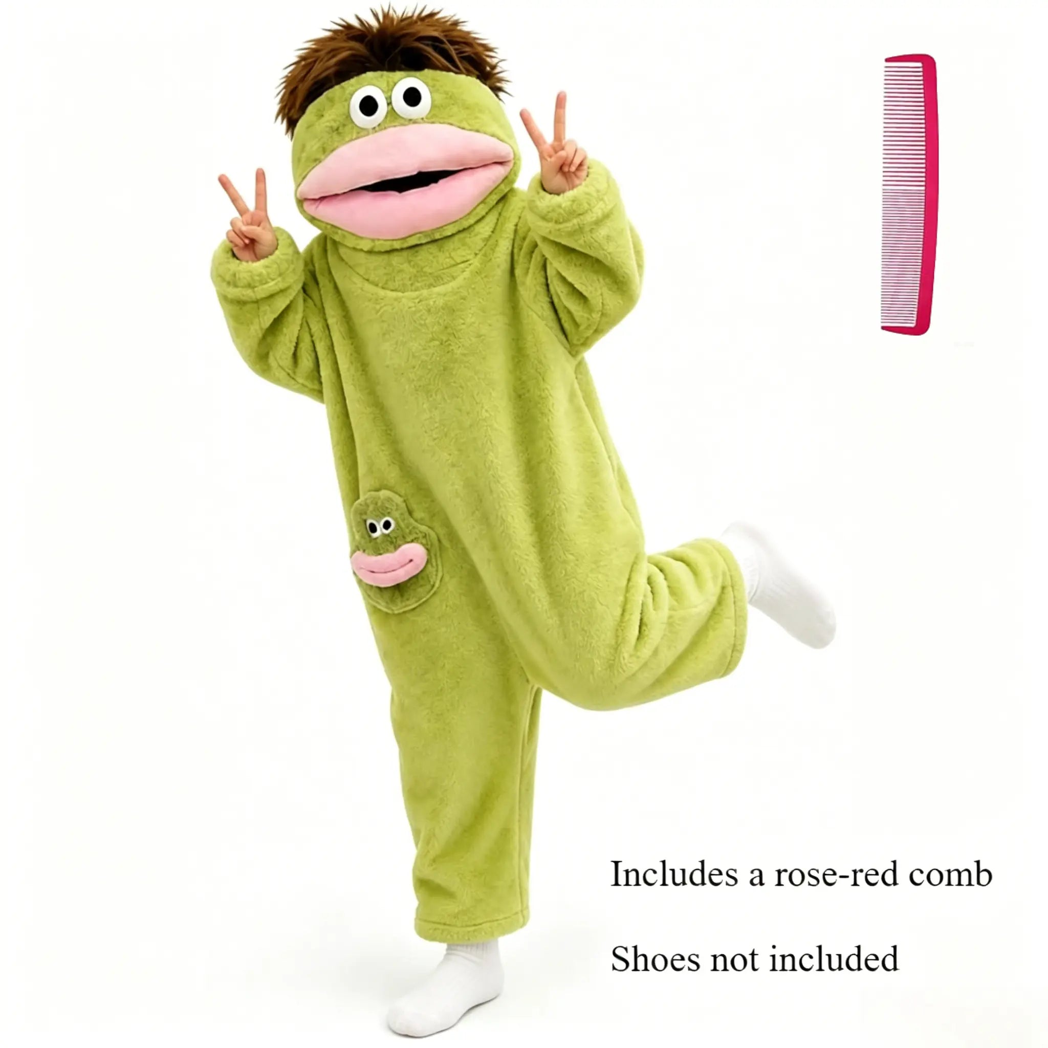 Funny Monster Wearable Blanket Hoodie, Oversized Cozy Fleece Hooded Blanket for Adults Unisex