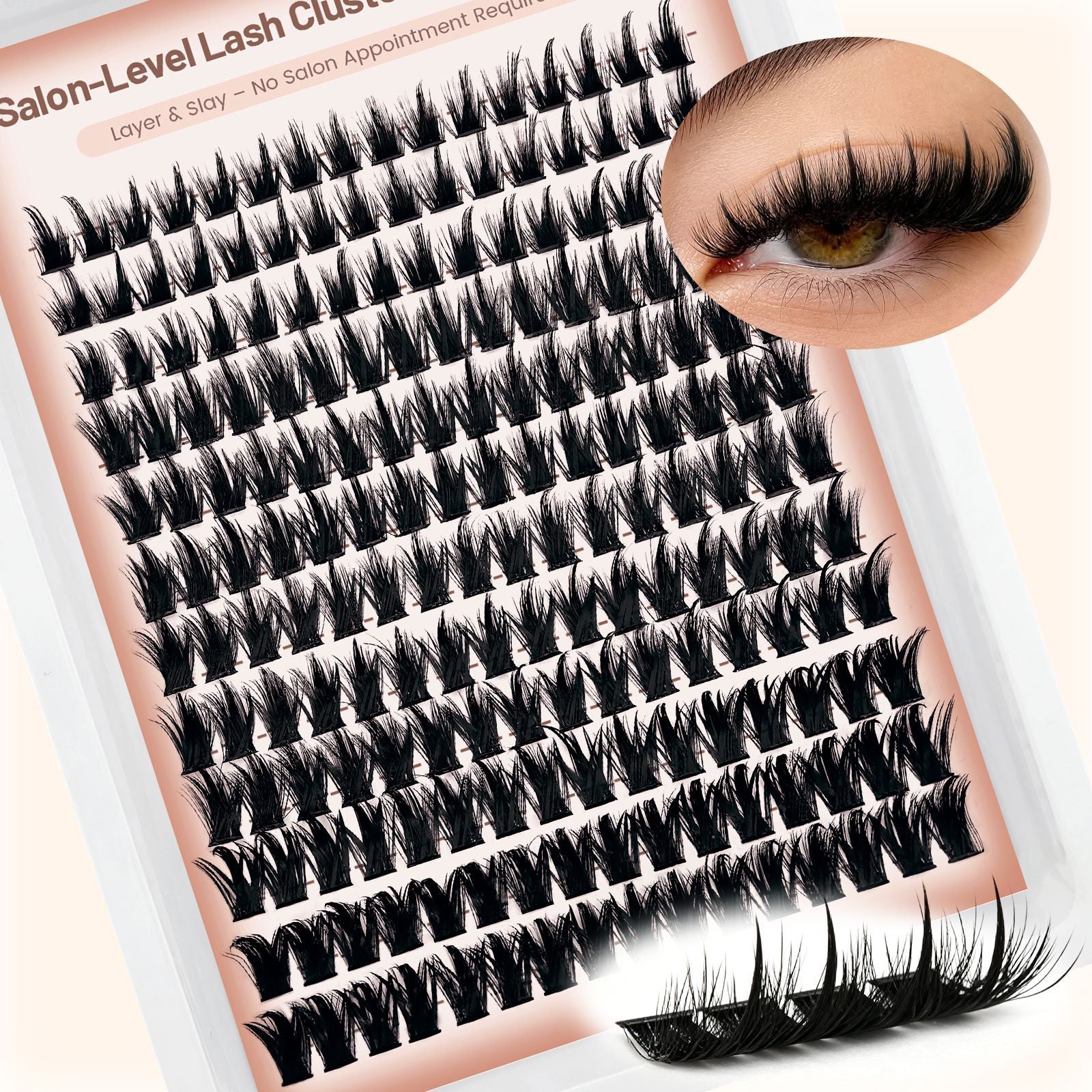 Am12 Comic Eyelashes With Pointed Fluffy Anime Eyelash Clusters Reusable False Eyelashes