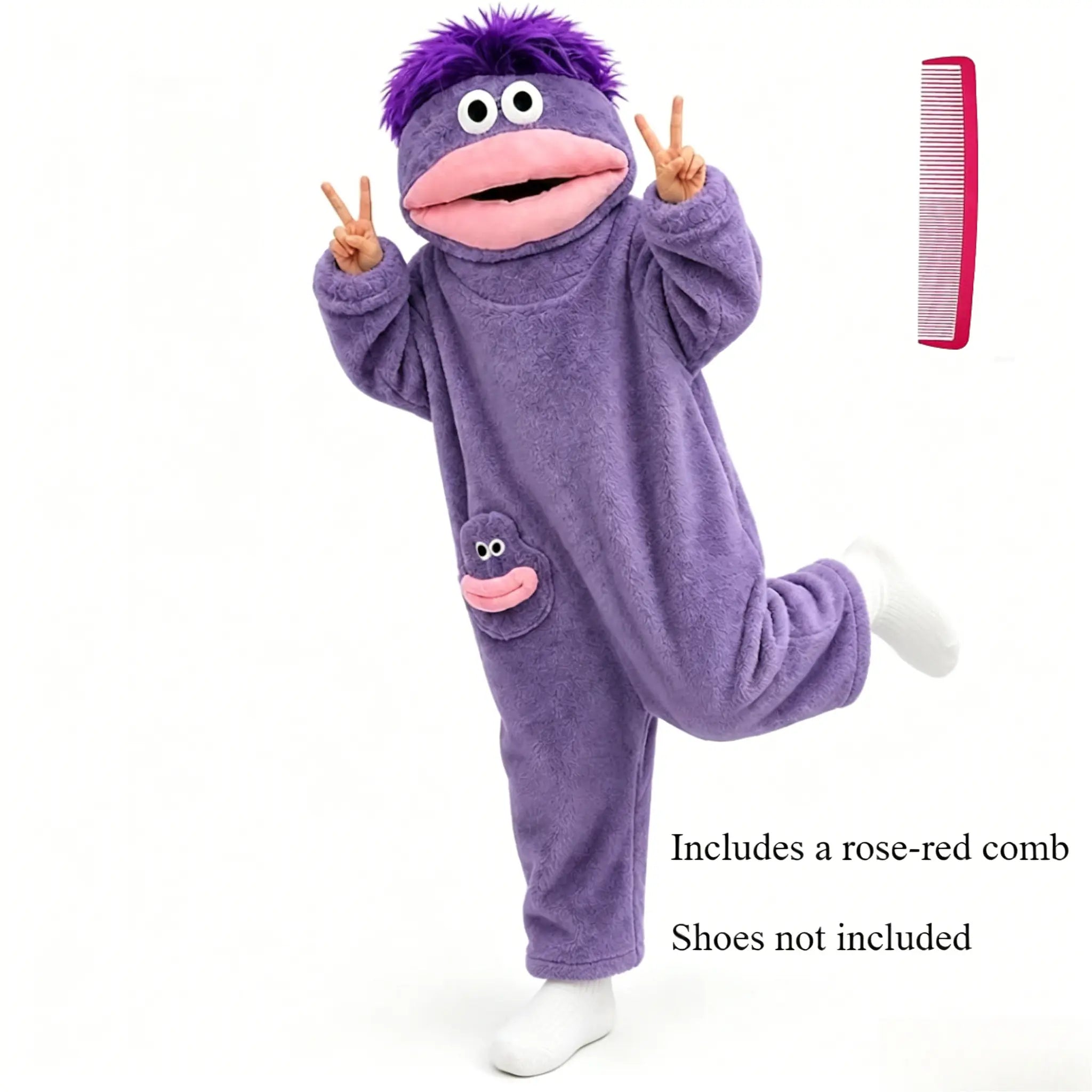 Funny Monster Wearable Blanket Hoodie, Oversized Cozy Fleece Hooded Blanket for Adults Unisex