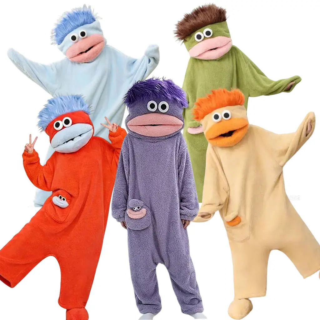Funny Monster Wearable Blanket Hoodie, Oversized Cozy Fleece Hooded Blanket for Adults Unisex