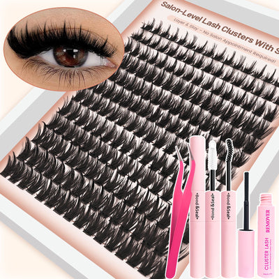 Am12 Comic Eyelashes With Pointed Fluffy Anime Eyelash Clusters Reusable False Eyelashes