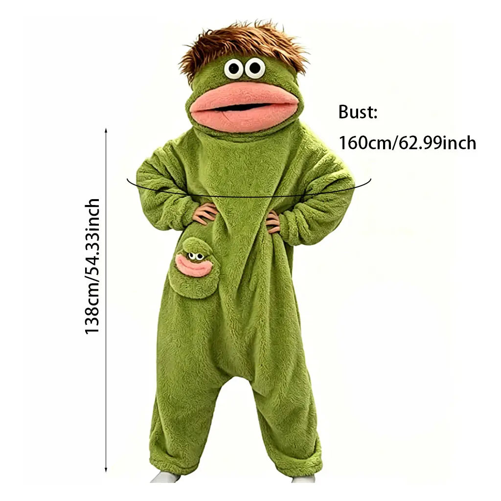 Funny Monster Wearable Blanket Hoodie, Oversized Cozy Fleece Hooded Blanket for Adults Unisex